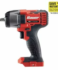 BAUER 20V Cordless 3/8 in. Compact Impact Wrench - Tool Only