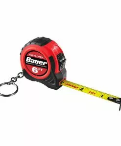 BAUER 6 Ft. Keychain Tape Measure 6 BAUER 6 Ft. Keychain Tape Measure -Electrical Tools Shop 56197 W5