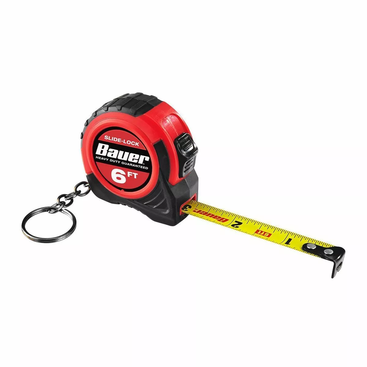 BAUER 6 Ft. Keychain Tape Measure 3 BAUER 6 Ft. Keychain Tape Measure - Image 3