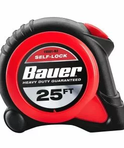 BAUER 25 ft. Self-Locking Tape Measure -Electrical Tools Shop 56350 W4