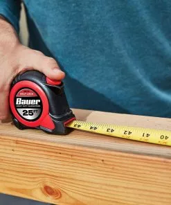 BAUER 25 ft. Self-Locking Tape Measure -Electrical Tools Shop 56350 W9