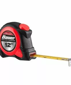 BAUER 12 ft. Self-Locking Tape Measure -Electrical Tools Shop 56520 W4
