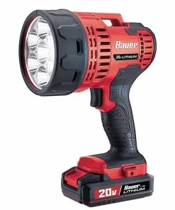 BAUER 20V Cordless 2500 Lumen Spotlight – Tool Only -Electrical Tools Shop 56526 I