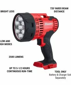BAUER 20V Cordless 2500 Lumen Spotlight – Tool Only -Electrical Tools Shop 56526 W2