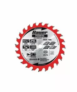 BAUER 4-1/2 in. , 24T Framing Circular Saw Blade