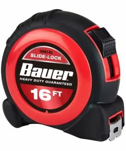 BAUER 16 ft. Slide-Lock Tape Measure 12 BAUER 16 ft. Slide-Lock Tape Measure -Electrical Tools Shop 56675 W4
