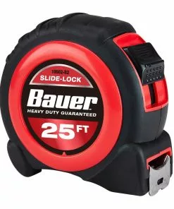 BAUER 25 ft. Slide-Lock Tape Measure -Electrical Tools Shop 56676 W4