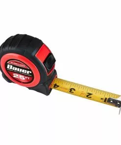 BAUER 25 ft. Slide-Lock Tape Measure -Electrical Tools Shop 56676 W6