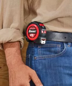 BAUER 25 ft. Slide-Lock Tape Measure -Electrical Tools Shop 56676 W8