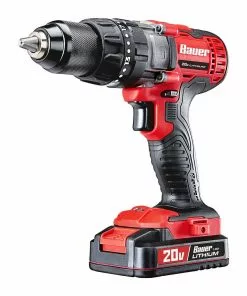 BAUER 20V Cordless 1/2 in. Variable Speed Hammer Drill/Driver - Tool Only -Electrical Tools Shop 56723 W5