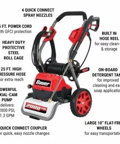 BAUER 2000 PSI Max Performance Electric Pressure Washer -Electrical Tools Shop 56877 W2