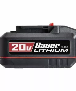 BAUER 20V Lithium-Ion 5.0 Ah High Capacity Battery -Electrical Tools Shop 57007 W5