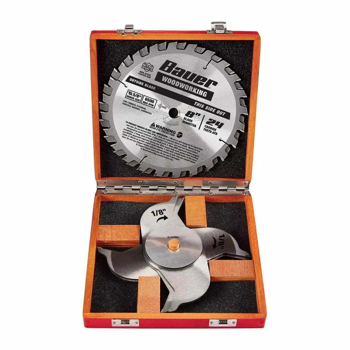 BAUER 8 in., 24T Dado Circular Saw Blade Set 3 BAUER 8 in., 24T Dado Circular Saw Blade Set - Image 3