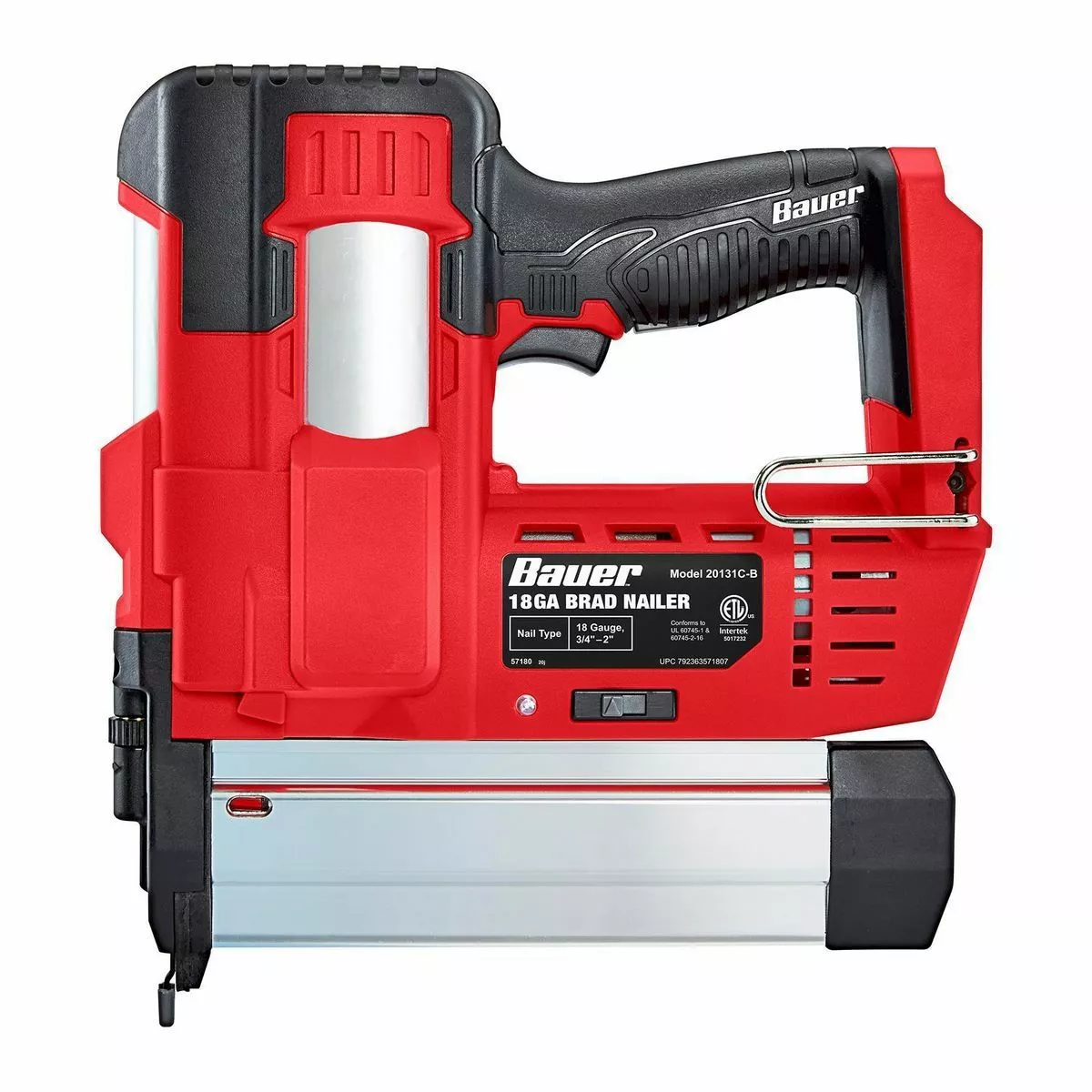 BAUER 20V Cordless 18 Gauge Brad Nailer - Tool Only 2 BAUER 20V Cordless 18 Gauge Brad Nailer - Tool Only - Image 2
