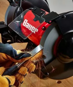 BAUER 8 in. Bench Grinder with LED Light -Electrical Tools Shop 57287 W11