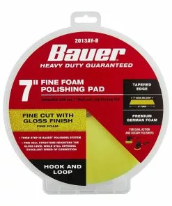 BAUER 7 in. Fine Foam Polishing Pad - Yellow -Electrical Tools Shop 57345 W5