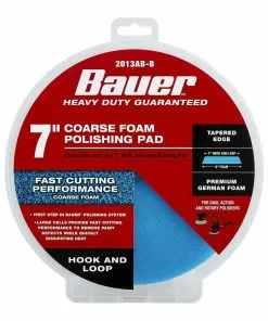 BAUER 7 in. Coarse Foam Polishing Pad - Blue 11 BAUER 7 in. Coarse Foam Polishing Pad - Blue -Electrical Tools Shop 57346 W5