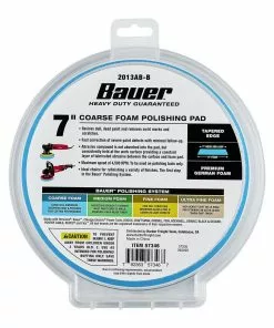 BAUER 7 in. Coarse Foam Polishing Pad - Blue 12 BAUER 7 in. Coarse Foam Polishing Pad - Blue -Electrical Tools Shop 57346 W6