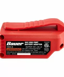 BAUER USB Power Source Battery Adapter - Tool Only 11 BAUER USB Power Source Battery Adapter - Tool Only -Electrical Tools Shop 57352 W6