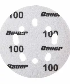 BAUER 5 in. 100 Grit Hook and Loop Universal Pattern Sanding Discs, 15 Pk. 5 BAUER 5 in. 100 Grit Hook and Loop Universal Pattern Sanding Discs, 15 Pk. -Electrical Tools Shop 57419 W4
