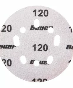 BAUER 5 in. 120 Grit Hook and Loop Universal Pattern Sanding Discs, 15 Pk. -Electrical Tools Shop 57425 W4