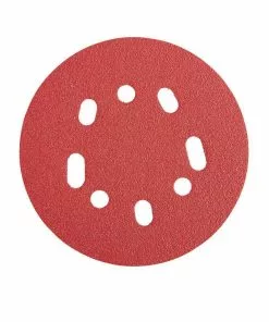 BAUER 5 in. 60 Grit Hook and Loop Universal Pattern Sanding Discs, 5 Pk.