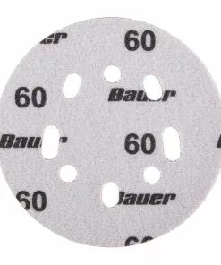 BAUER 5 in. 60 Grit Hook and Loop Universal Pattern Sanding Discs, 5 Pk. 5 BAUER 5 in. 60 Grit Hook and Loop Universal Pattern Sanding Discs, 5 Pk. -Electrical Tools Shop 57426 W4