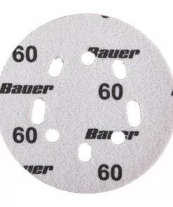 BAUER 5 in. 60 Grit Hook and Loop Universal Pattern Sanding Discs, 15 Pk. 5 BAUER 5 in. 60 Grit Hook and Loop Universal Pattern Sanding Discs, 15 Pk. -Electrical Tools Shop 57461 W4