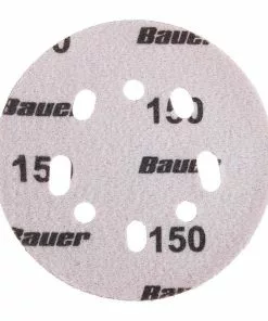 BAUER 5 in. 150 Grit Hook and Loop Universal Pattern Sanding Discs, 5 Pk. -Electrical Tools Shop 57472 W4