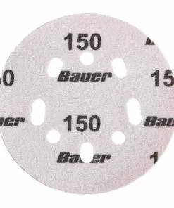 BAUER 5 in. 150 Grit Hook and Loop Universal Pattern Sanding Discs, 15 Pk. -Electrical Tools Shop 57482 W4