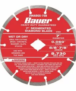 BAUER 7 in. All-Cut Combo Diamond Blade