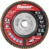 BAUER 4-1/2 in. x 5/8 in.-11 40-Grit Type 27 Flap Disc with Fiberglass Backing and Zirconia Grain