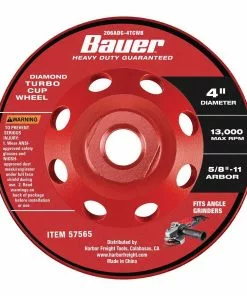 BAUER 4 in. Diamond Turbo Cup Wheel