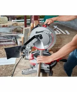 BAUER 12 in. Single-Bevel Compound Miter Saw -Electrical Tools Shop 57608 W14