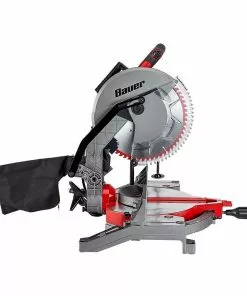 BAUER 12 in. Single-Bevel Compound Miter Saw -Electrical Tools Shop 57608 W5