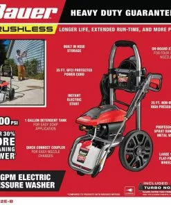 BAUER 2300 PSI 1.2 GPM Brushless Max Performance Electric Pressure Washer -Electrical Tools Shop 57656 W2SS
