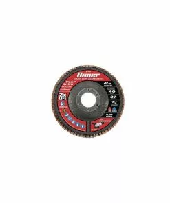 BAUER 4-1/2 in. x 7/8 in. 40-Grit Type 27 Flap Disc with Fiberglass Backing and Zirconia Grain