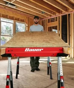 BAUER 32 in. Steel Adjustable Sawhorse, 1300 lb. Capacity 15 BAUER 32 in. Steel Adjustable Sawhorse, 1300 lb. Capacity -Electrical Tools Shop 57807 W8