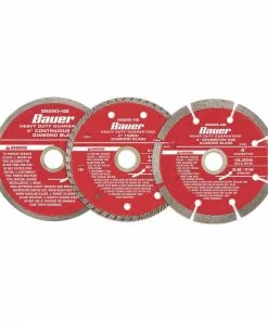 BAUER 4 in. Assorted Diamond Blades, 3 Pc.