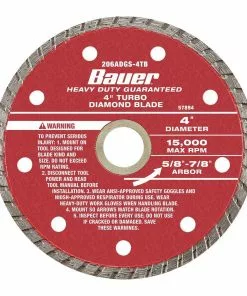 BAUER 4 in. Assorted Diamond Blades, 3 Pc. -Electrical Tools Shop 57887 W6