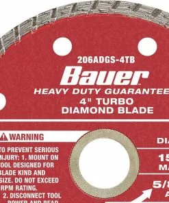 BAUER 4 in. Assorted Diamond Blades, 3 Pc. -Electrical Tools Shop 57887 W8