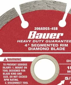 BAUER 4 in. Assorted Diamond Blades, 3 Pc. -Electrical Tools Shop 57887 W9