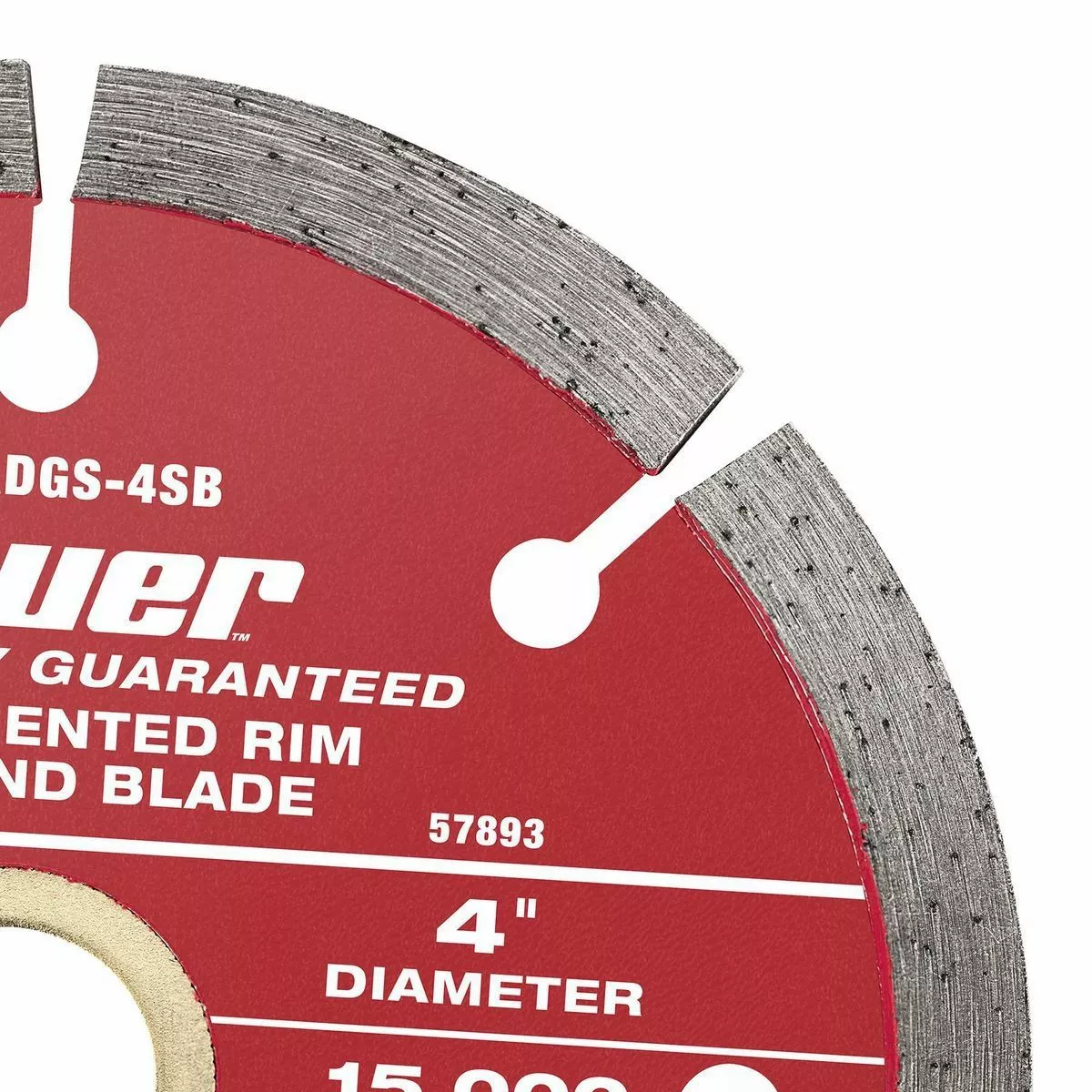BAUER 4 in. Segmented Rim Wet or Dry Cut Diamond Saw Blade 4 BAUER 4 in. Segmented Rim Wet or Dry Cut Diamond Saw Blade - Image 4