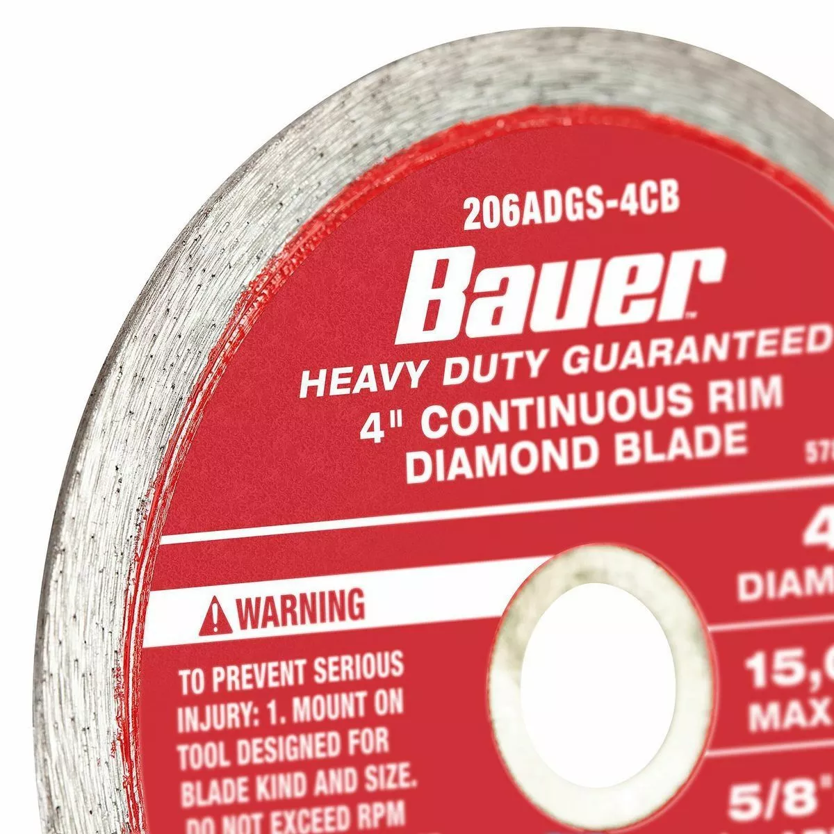 BAUER 4 in. Continuous Rim Wet Cut Diamond Saw Blade 4 BAUER 4 in. Continuous Rim Wet Cut Diamond Saw Blade - Image 4