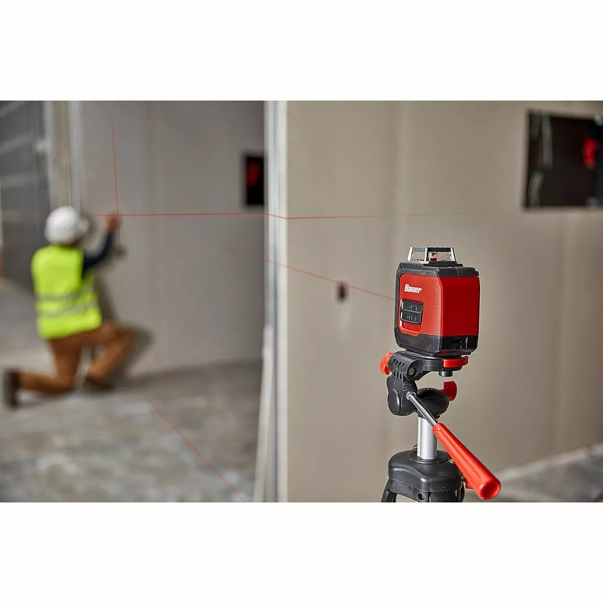 BAUER 50 ft. Self-Leveling 360° Horizontal Cross Line Laser Level 10 BAUER 50 ft. Self-Leveling 360° Horizontal Cross Line Laser Level - Image 10
