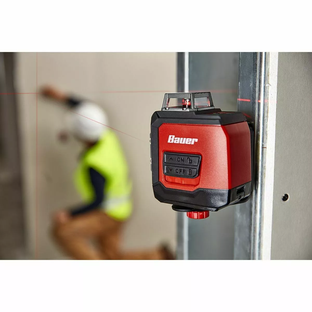 BAUER 50 ft. Self-Leveling 360° Horizontal Cross Line Laser Level 9 BAUER 50 ft. Self-Leveling 360° Horizontal Cross Line Laser Level - Image 9