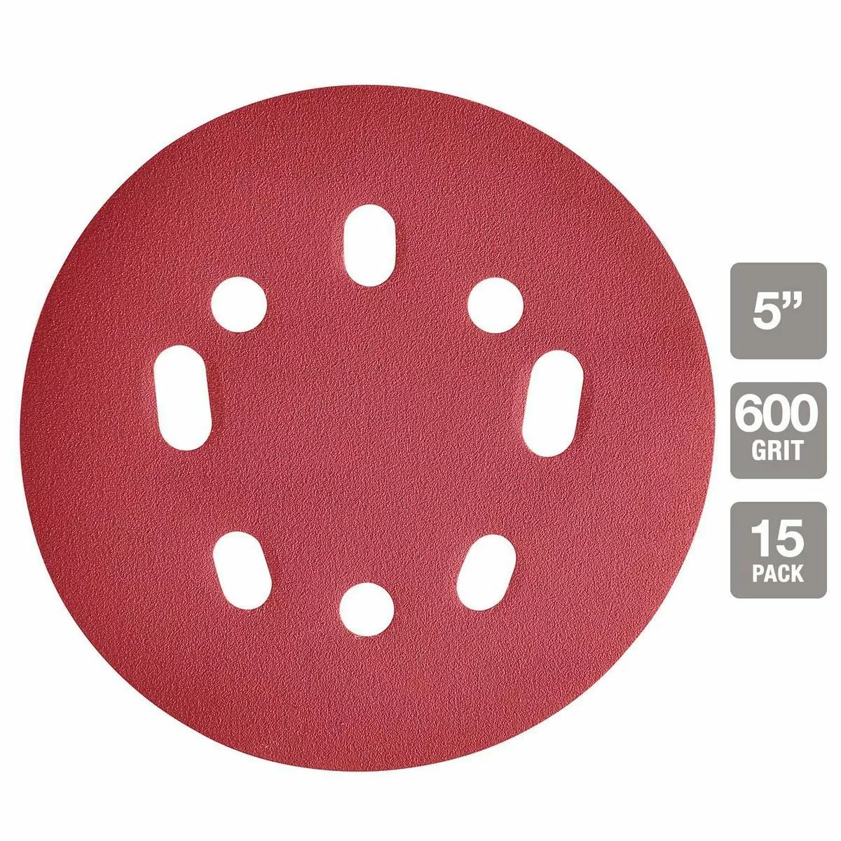 BAUER 5 in. 600 Grit Hook and Loop Universal Pattern Sanding Discs, 15 Pk. 3 BAUER 5 in. 600 Grit Hook and Loop Universal Pattern Sanding Discs, 15 Pk. - Image 3