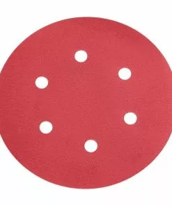 BAUER 6 in. 1000 Grit Hook and Loop 6-Hole Pattern Sanding Discs 5 Pk.
