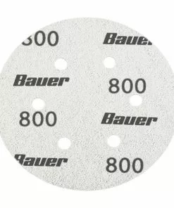 BAUER 6 in. 800 Grit Hook and Loop 6-Hole Pattern Sanding Discs 5 Pk. 7 BAUER 6 in. 800 Grit Hook and Loop 6-Hole Pattern Sanding Discs 5 Pk. -Electrical Tools Shop 58290 W4