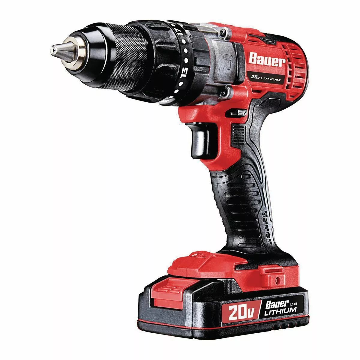 BAUER 20V Cordless 1/2 in. Variable Speed Hammer Drill/Driver Kit 1 BAUER 20V Cordless 1/2 in. Variable Speed Hammer Drill/Driver Kit